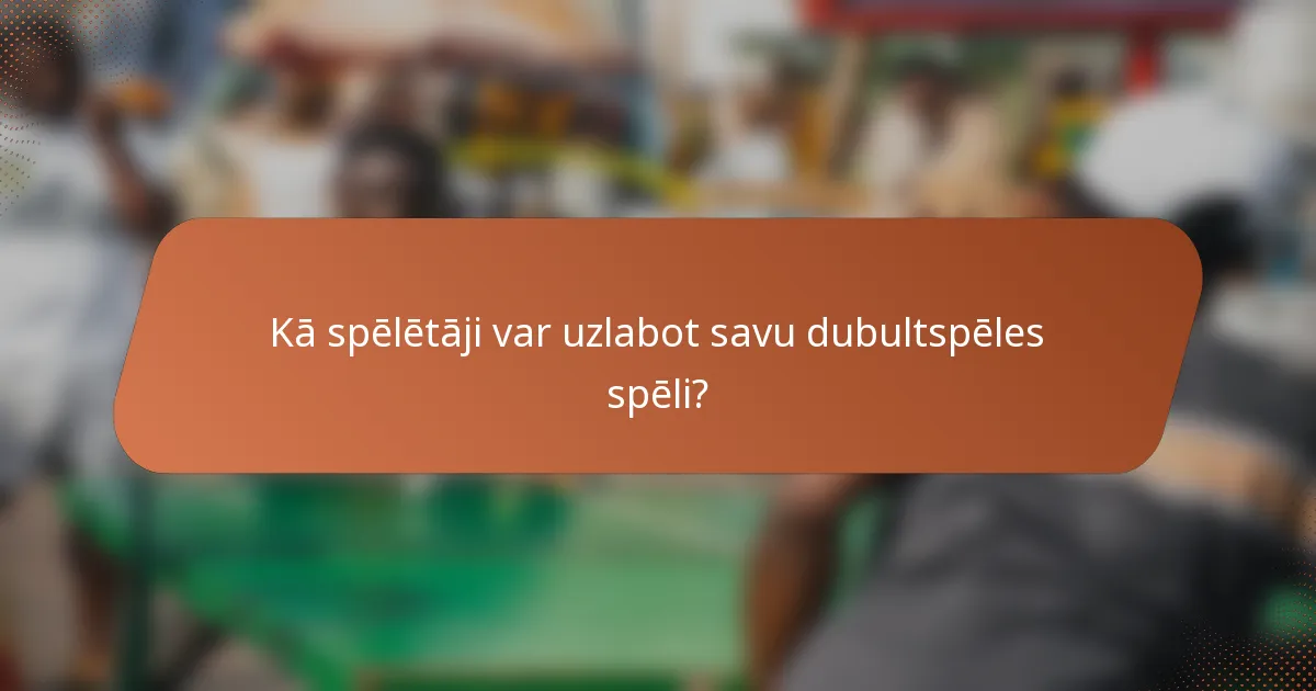 Kā spēlētāji var uzlabot savu dubultspēles spēli?