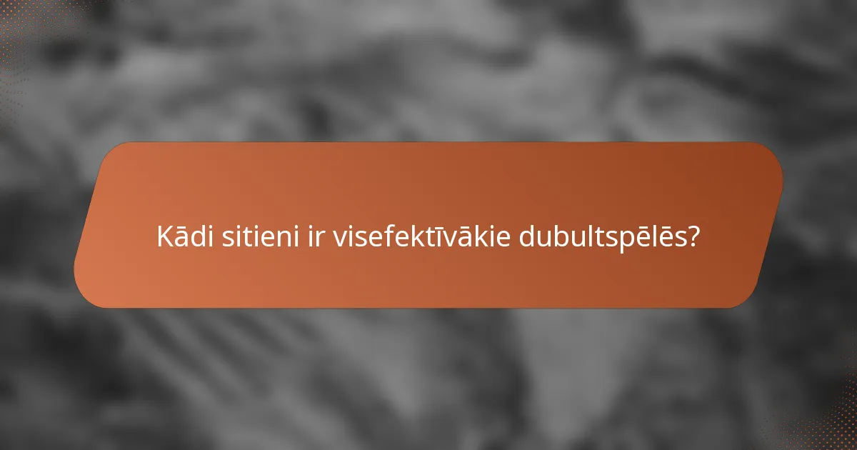 Kādi sitieni ir visefektīvākie dubultspēlēs?